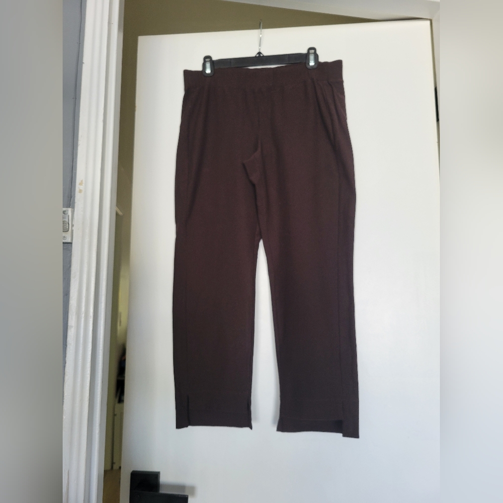 Eileen Fisher‎ Washable Crepe Stretch Ponte High Low Hem Pull On Pants S/P